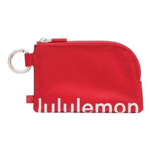 Lululemon Clippable Card Pouch Lululemon Red White Gold Hardware OS NWT